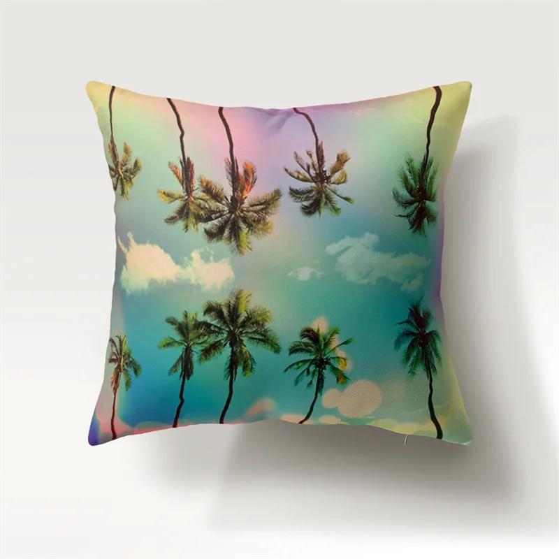 Summer Beach Sunset Landscape Pillowcase 45x45cm Sofa Chair Bedside Car Cushion Cover Bedroom Room Living  Home Decor