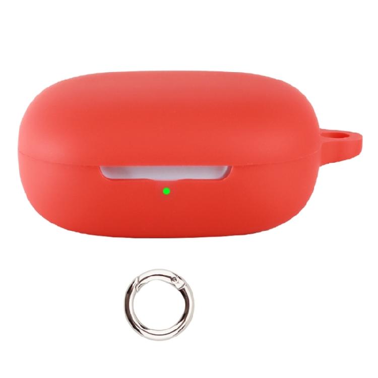 Protective Earbud Charging Case Cover for Air 2 with Flexible Silicone Construction, Toolless Installation, Lid Access, and Carabiner