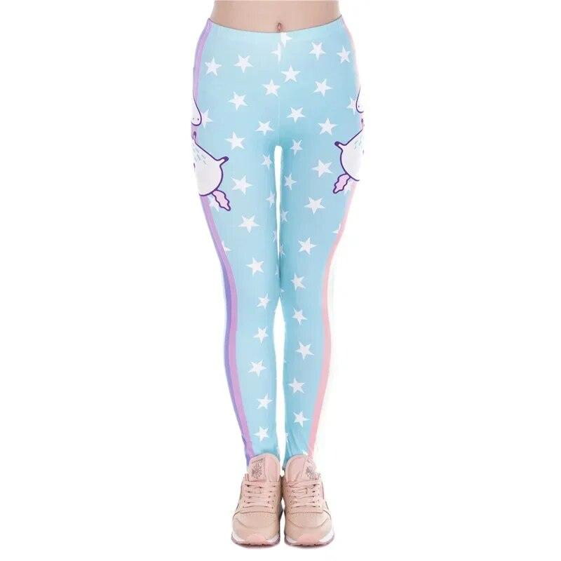 Sexy Women Sporty Legging Printing Fitness Sportswear Fashion Slim High Waist Gym Woman Pants Yoga Clothing Trousers 29650