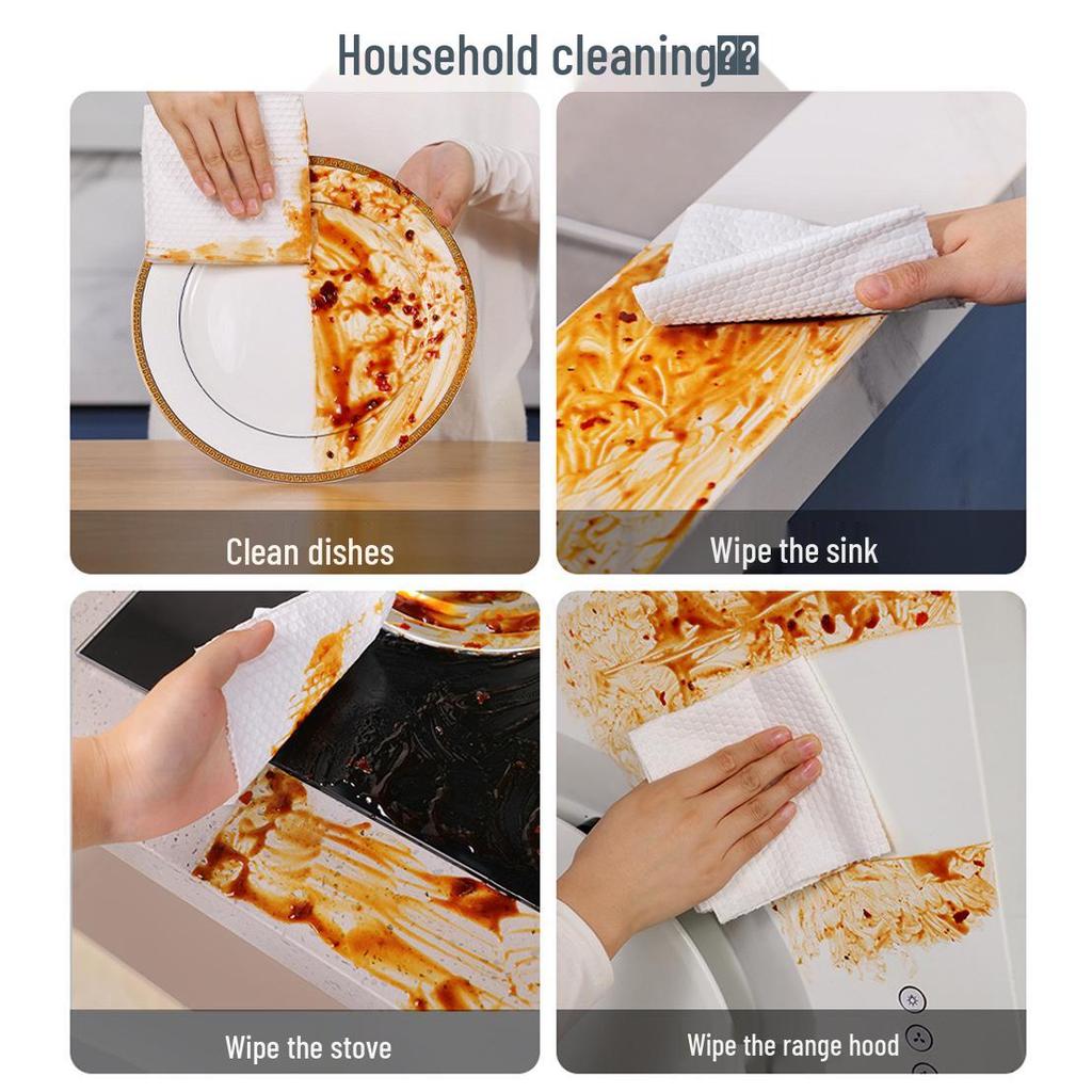 Dual-Use Lazy Rag: Absorbent, Oil-Free, Disposable Kitchen Cleaning Cloth