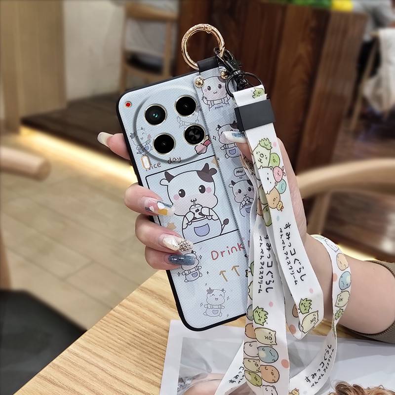 Waterproof Cartoon Phone Case For Tecno Camon30/4G/5G/CL6/CL7 Dirt-resistant Soft Case Cute Ring Anti-dust Phone Holder