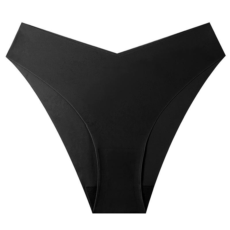Plus Size Ladies Spring and Summer Sports Fast Dry Breathable Ice Silk Non Mark Low Waist Triangle Briefs