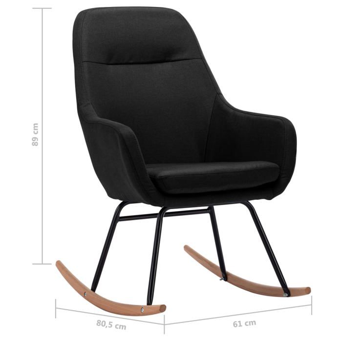 VidaXL Chaise à Bascule Siège à Bascule de Salle de Séjour Fauteuil à Bascule de Salon Meuble de Salle de Séjour Intérieur 289543