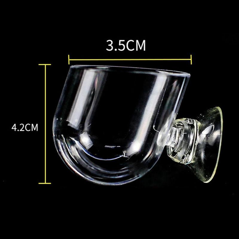 

1pc Plastic Automatic Feeder With Suction Cup For Aquarium Red Worm Feeding Fish Tank Cone Live Food Tapered Hopper Basket New 7cmx7cm