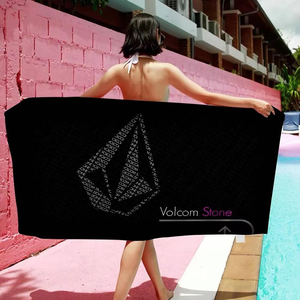 Volcoms Anime Logo Beach Swimming Towel Soft Absorbent Towel Gifts for Kids Travel Camping Gym
