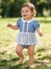 Baby-Strampler mit Pünktchen-Spitze - Sommer-Krabbel-Outfit