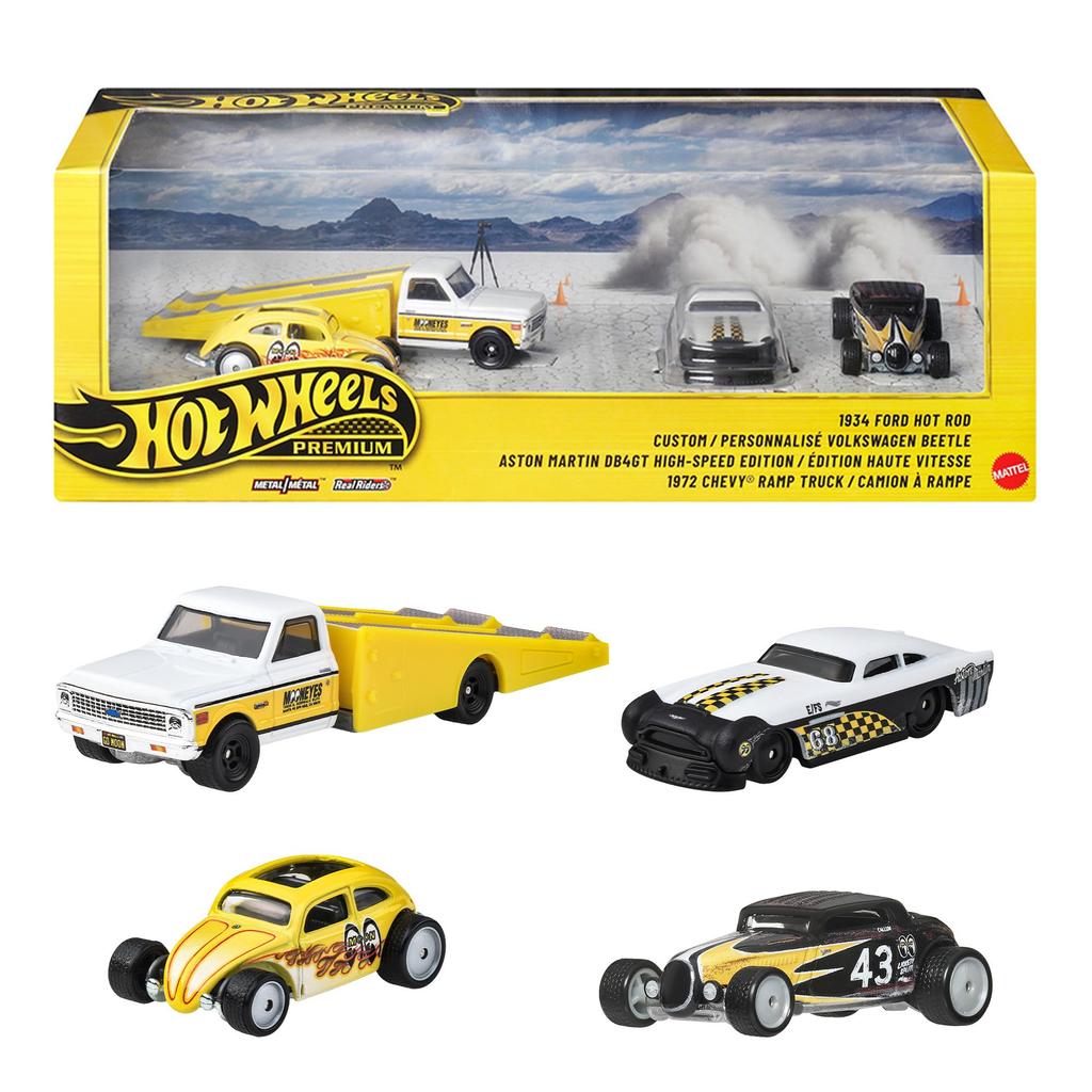 Hot Wheels Premium Collector Set Assortment Moon Eyes Set Diecast Ages (4 Cars) - 3+ - GMH39-978H