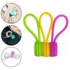 3pcs Silicone Magnetic Cable Ties Silicone Management Ties Magnet Twist Ties Reusable Clips Bundling Organizing Headphones Cord