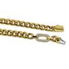 High Quality Fashion Jewelry 18K Gold Stainless Steel Chunky O Chain Necklace Zircon Rectangle Pendant Necklace Women
