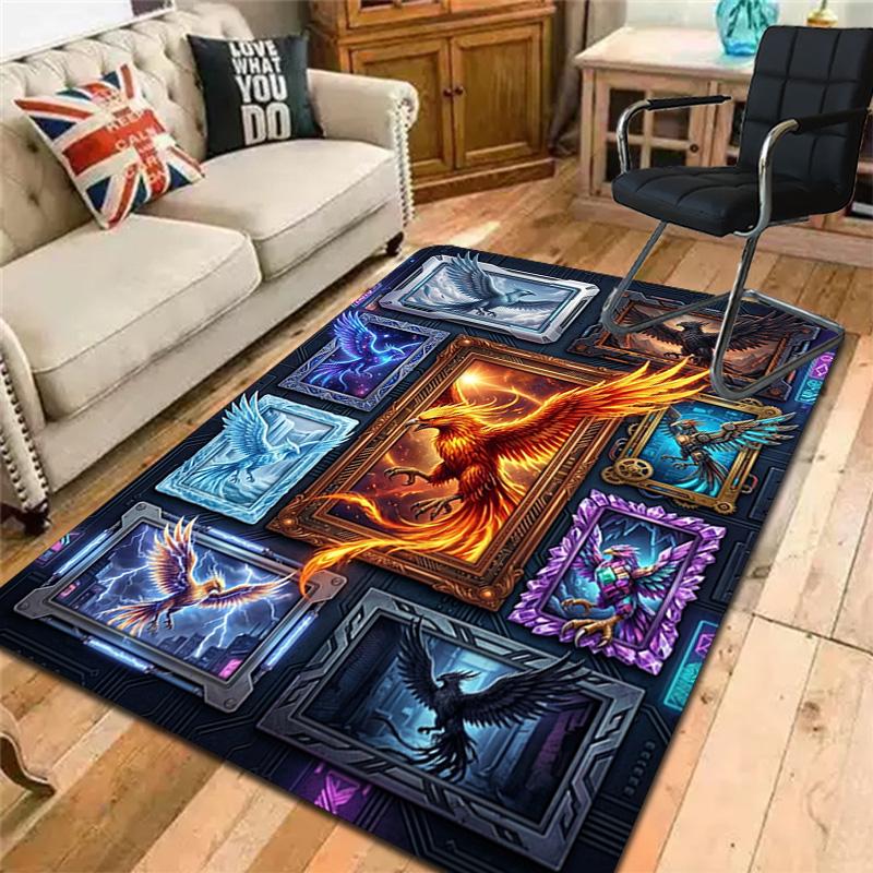 Phoenix Variations Art Pattern Rug Floor Mat for Living Room or Bedroom Soft and Comfortable Carpet a Gift for Birthday and Holiday.
