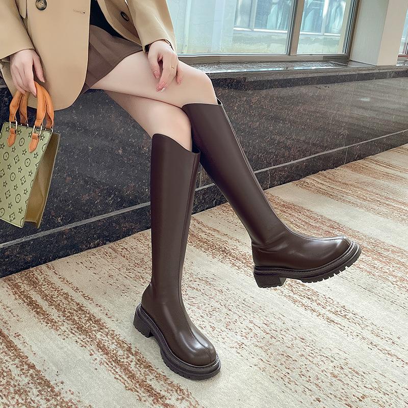 Augustine British style boots women's autumn 2025 new trend Martin boots retro street style knight boots