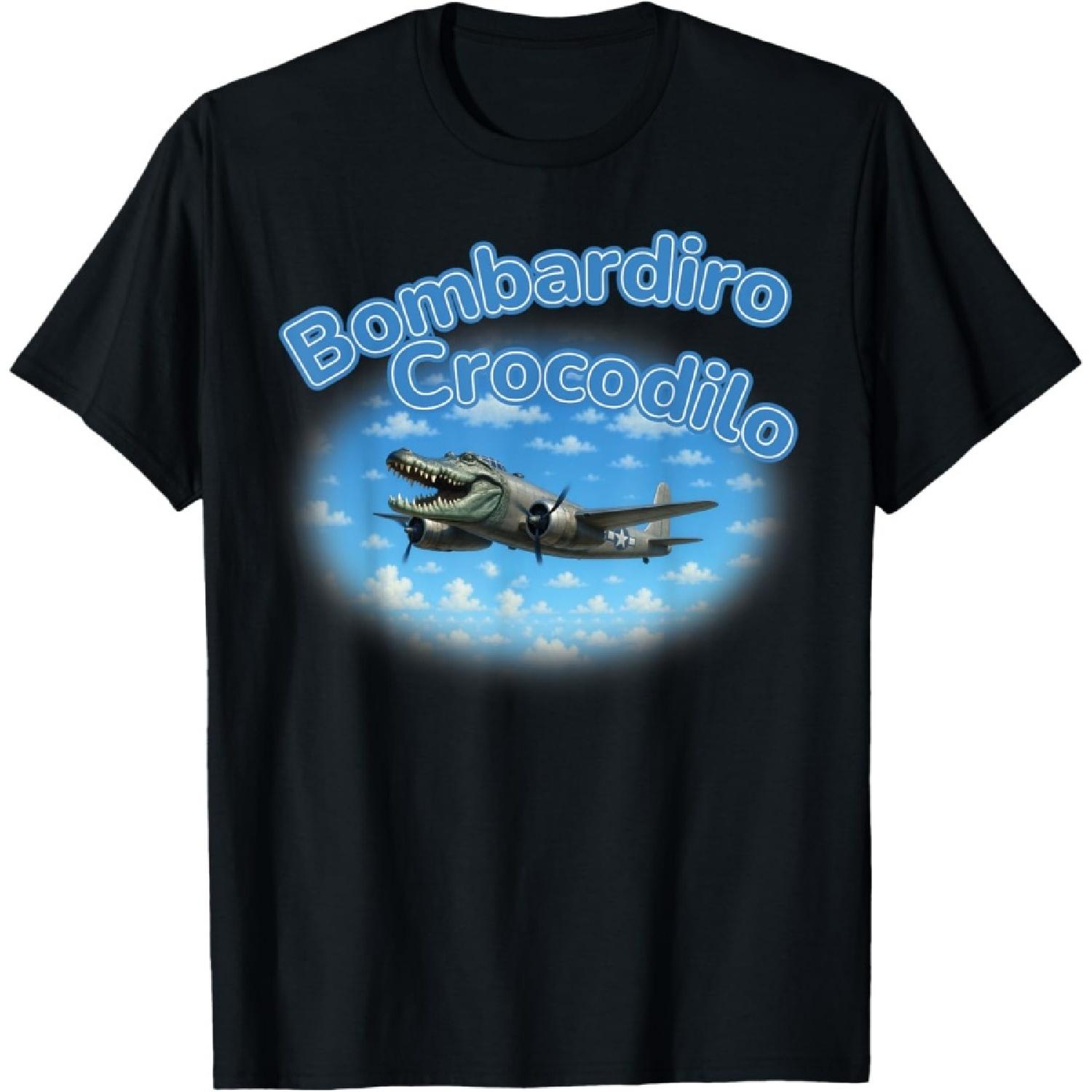 Bombardiro Crocodilo - Итальянский мем про мозговую гниль футболка S