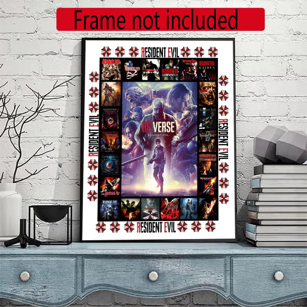Resident Evil Alice 5D Round Diamond Painting Kit Diamond Embroidery Painting Rhinestones Mosaic Frameless Handwork Decoration Arts