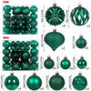 Xiyin 48-Piece Irregular Christmas Balls Set (4, 6, 8 cm) - Boxed Holiday Ornaments