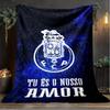 1 Stück FC Porto Design Bedruckte Weiche Flanelldecke Überwurf für Schlafzimmer Wohnzimmer Sofa Camping Reise Fan Geschenke Weihnachtsgeschenke