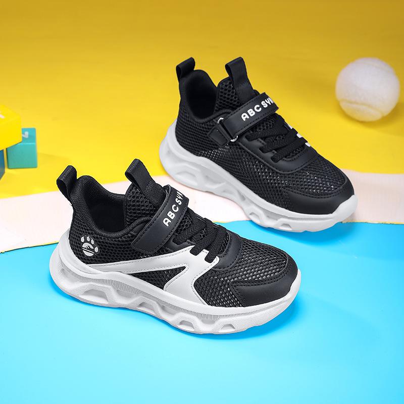 

Летняя одинарная сетка легкие одноклассники мальчики и девочки 2025 лето новый тренд универсальный дышащий нескользящий липучка средние дети 39