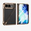 Kevlar Leder Stifthalter mit Stift-Nachschrift Handyhülle für iPhone Ultra Fold 5G Galvanisierte Schutzhülle