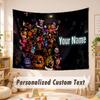 Custom Name Text Tapestry,Five Nights at Freddy’s Boho Wall Hanging, Decorative Backdrop Tapestry For Room