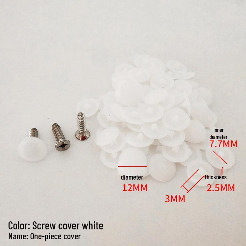 Decorative Plastic Screw Caps for Furniture and Wardrobes - Three-in-One Design