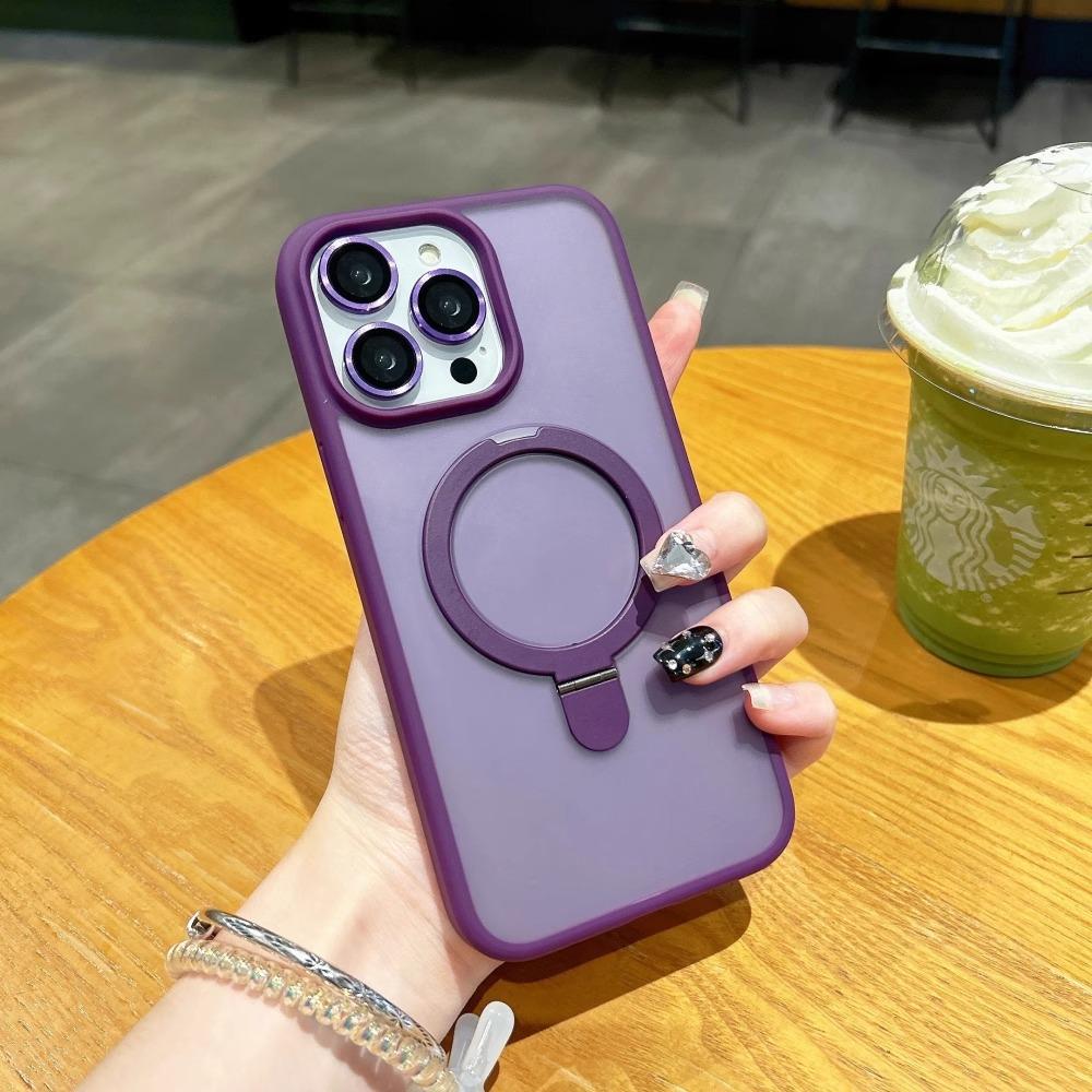 Applicable To Apple 17promax Mobile Phone Case 16 Bracket Matte Magnetic Suction IPhone 14 with Lens Film 15 Protective Cover