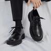 Fashion Thick Sole Business Formal Men's Leather Brogue Shoes Platform Dress On Sale Low Price Fashion 2024 Male Casual Shoe Trend Pu
