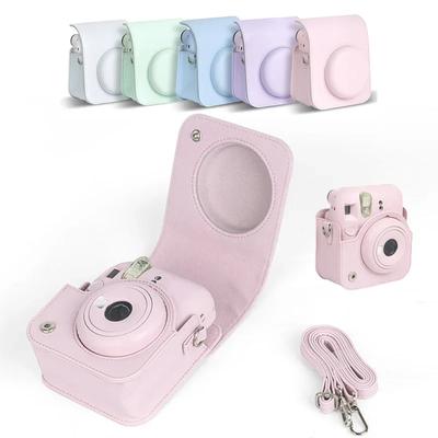 For Instax Mini 12 Camera Case PU Leather Soft Protective Case Trave Bag for Fujifilm Film Camera Bag with Shoulder Strap