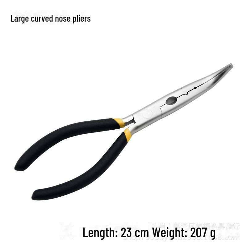 Luya Multifunktionale Edelstahl Angelzange - Hakenlöser, Drahtschneider, Gebogene & Spitzzange.