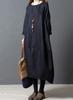 Yino Long 8 New Long Plus Loose Travel Women's Dress, Colors, Sleeve, Tunic/Maxi Length, Sizes, Fit, Linen, Slimming, Stylish,