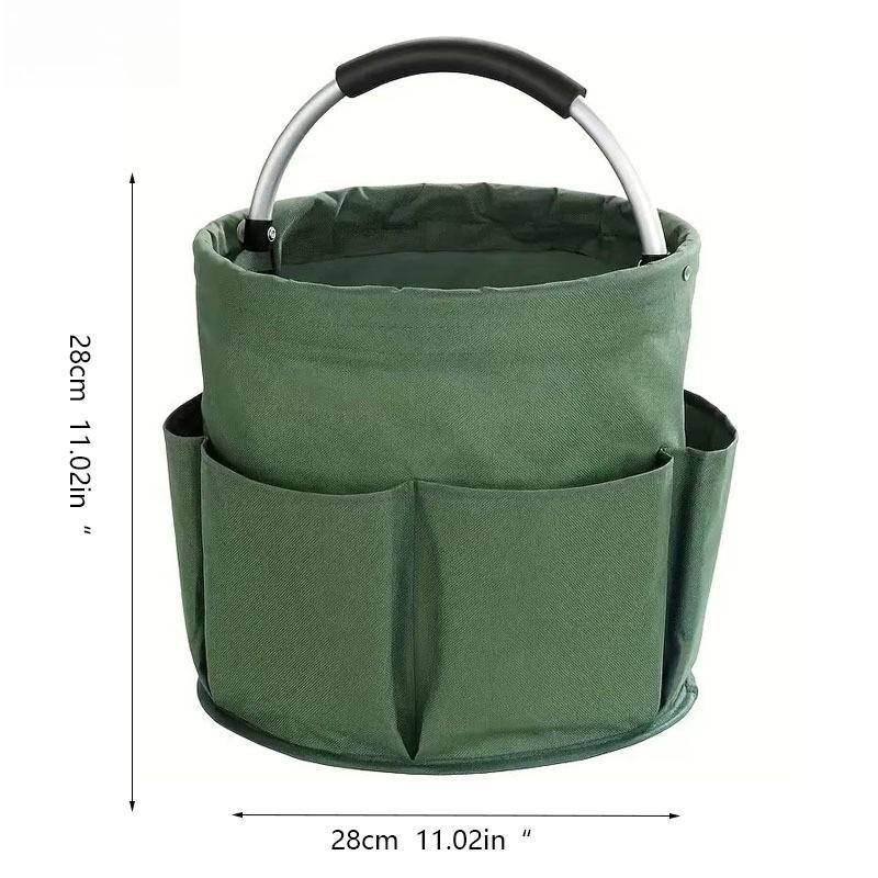 Foldable Gardening Tool Bag Portable Camping Picnic Storage Basket Home Storage Bag with Pockets