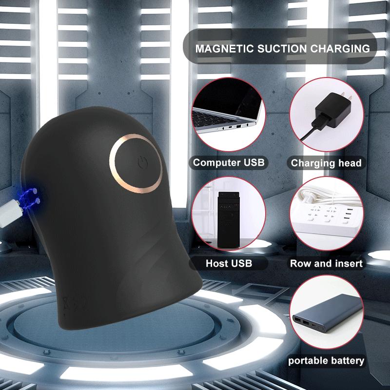 Male Masturbator Glans Massage Vibrating Exerciser Automatic Strong Vibration Electric Training Oral Sex Cup