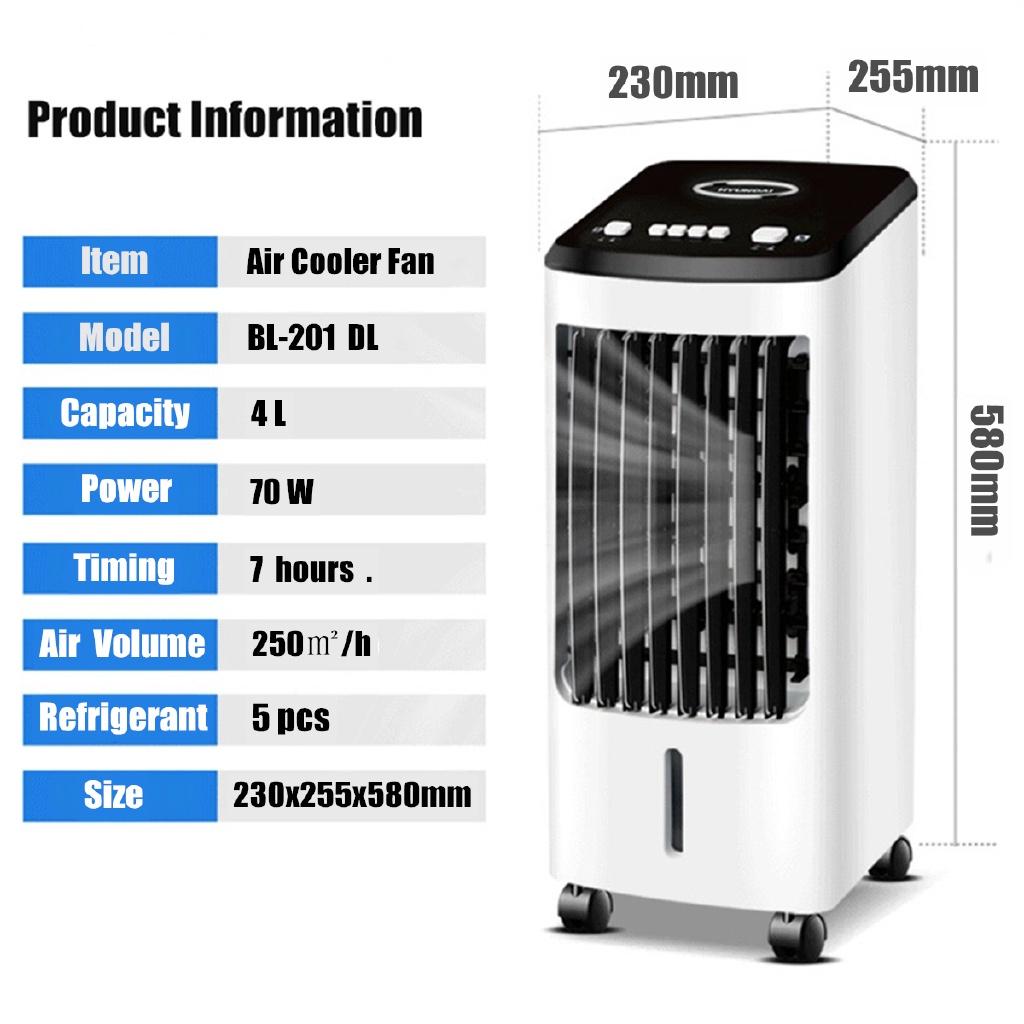 70W Portable Air Conditioner Conditioning Fan Humidifier Cooler Cooling Air Conditioner Timed Cooling Fan Humidifie 230x255x580mm