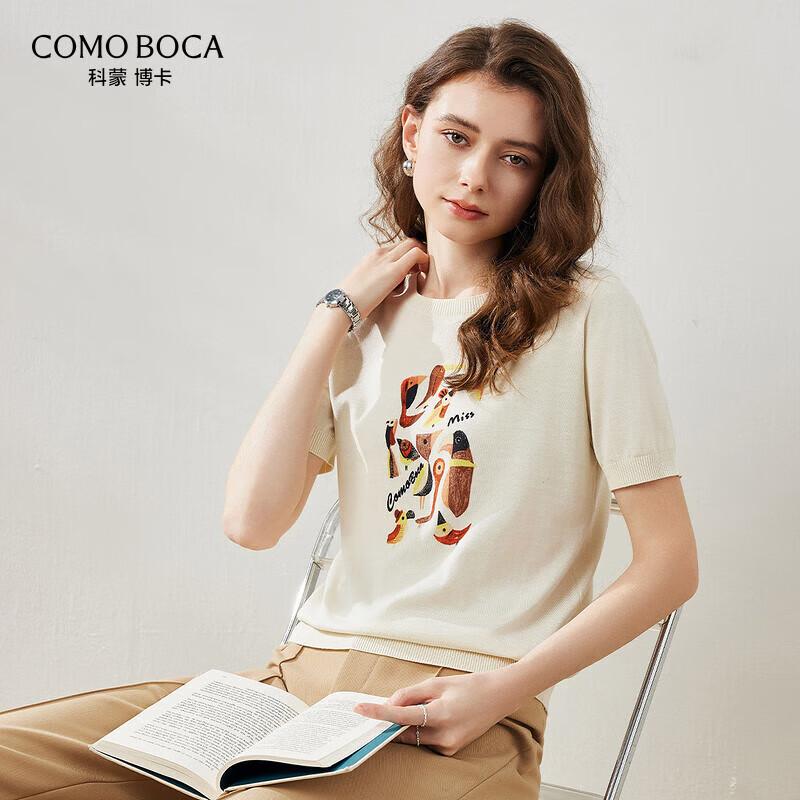 Women s Silk Blend Round Neck Short Sleeve T-shirt 2XL