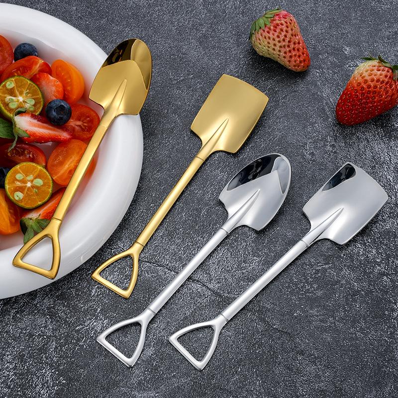 304 Stainless Steel Watermelon and Ice Cream Spoon - Creative Shovel Design, High-Value Gift Cake Spatula