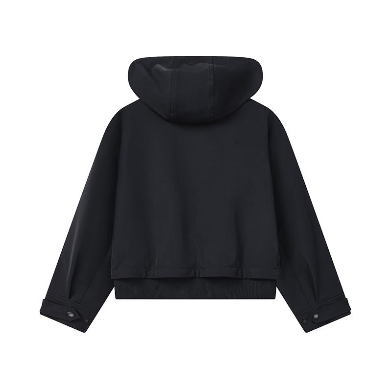 Fila Heritage Fashion Classic Simple Trendy Sports Casual Versatile Warm Hooded Loose Woven Jacket Women Jackets Legendary-Blue F11W618706FNV