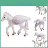 Lebensechte Einhornfigur Premium PVC Weißes Pferdemodell Exquisite Heimdekoration