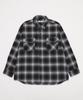 WEGO Unisex Ombre Check Flannel Long Checked Oversized Size Pattern 1 Shirt, Sleeve, Top, Autumn/Winter Clothing, Silhouette, Gift, Men's, L,