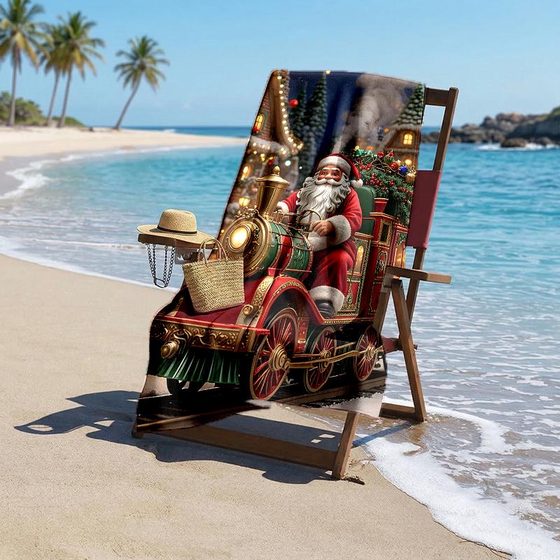 Chrismas Fashion Beach Towel: Ideal for Summer Adventures Soft, Absorbent and Quick Drying Suitable for Swimming and Bathing