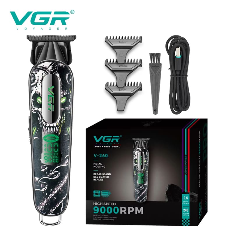 

Мужская электрическая профессиональная высокоскоростная машинка для стрижки волос 9000 об/мин, машинка для стрижки волос с цифровым дисплеем, беспроводная машинка для стрижки, бритва, уход за волосами