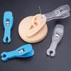 10pcs Acrylic Piercing Tool Kit - Professional Round & Triangle Opening Clamps with Disposable Hemostat for Safe Body Piercing and Tattoo Supplies