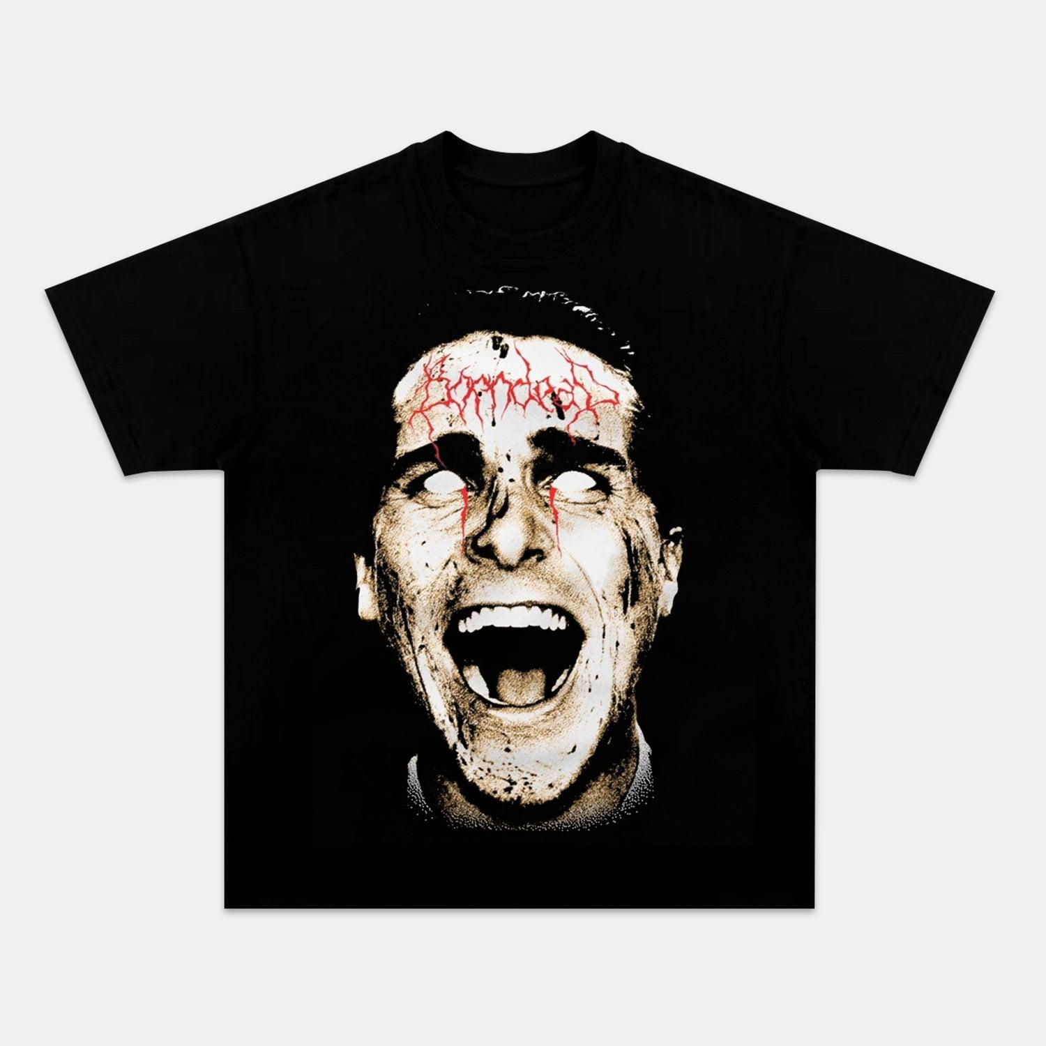 

American Psycho Patrick BateUnisex Horror Graphic TShirt Unisex Women Cult Movie Casual Cotton Streetwear Short Sleeve Fans Top L
