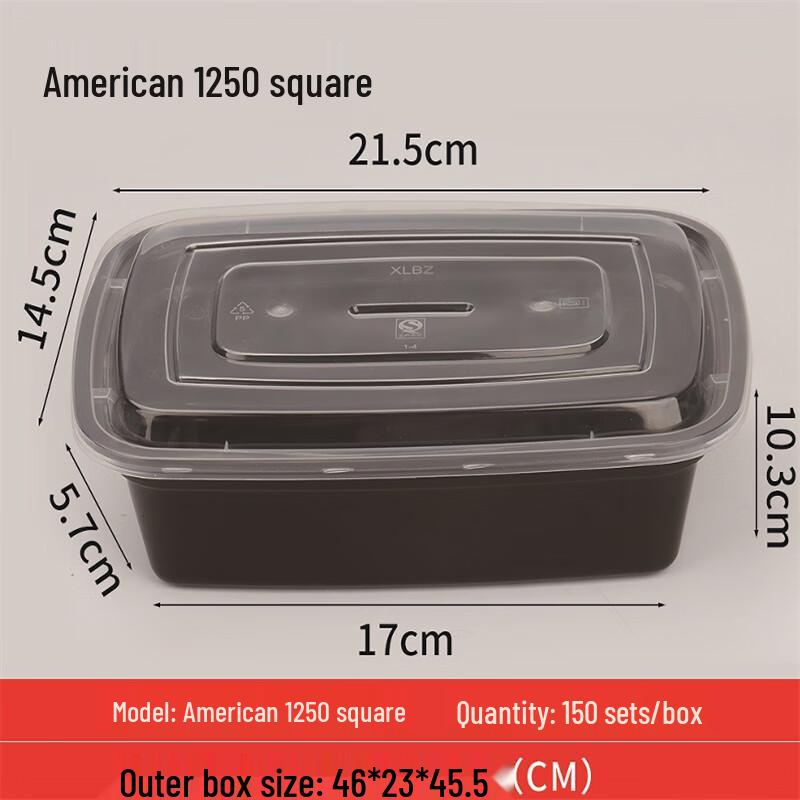 Disposable American Rectangular Meal Prep Containers