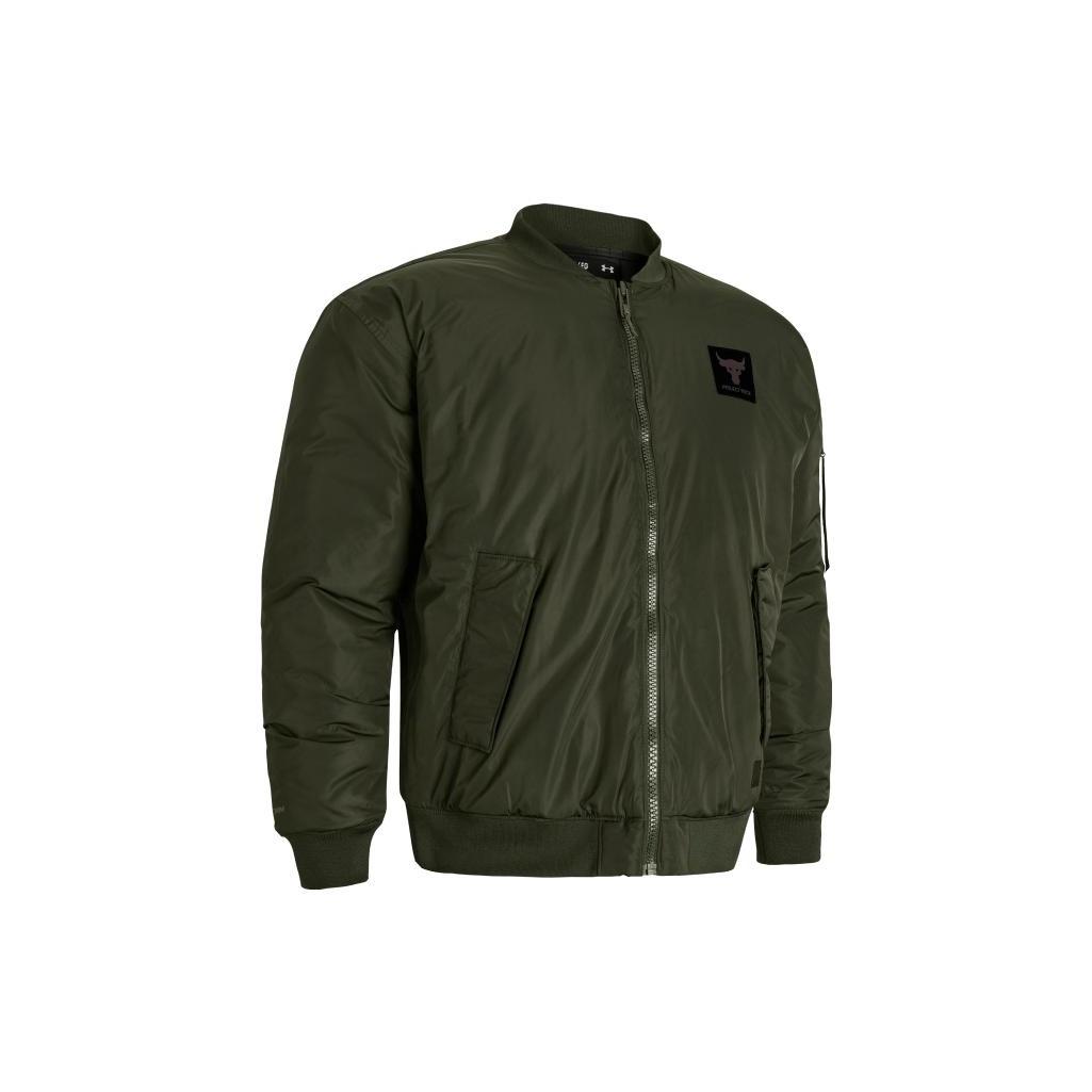 Under Armour Project Rock Bomber Jacket Green Men s 1382278-390 L