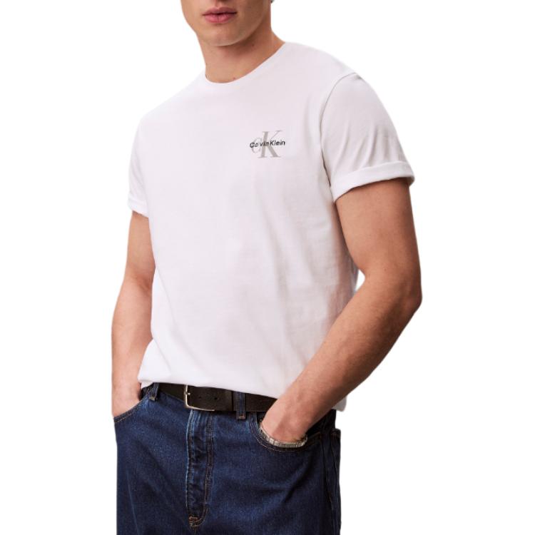 Calvin Klein Short Sleeve Letter Round Neck Pullover T-Shirt Men tops 4RF284G-YAF L
