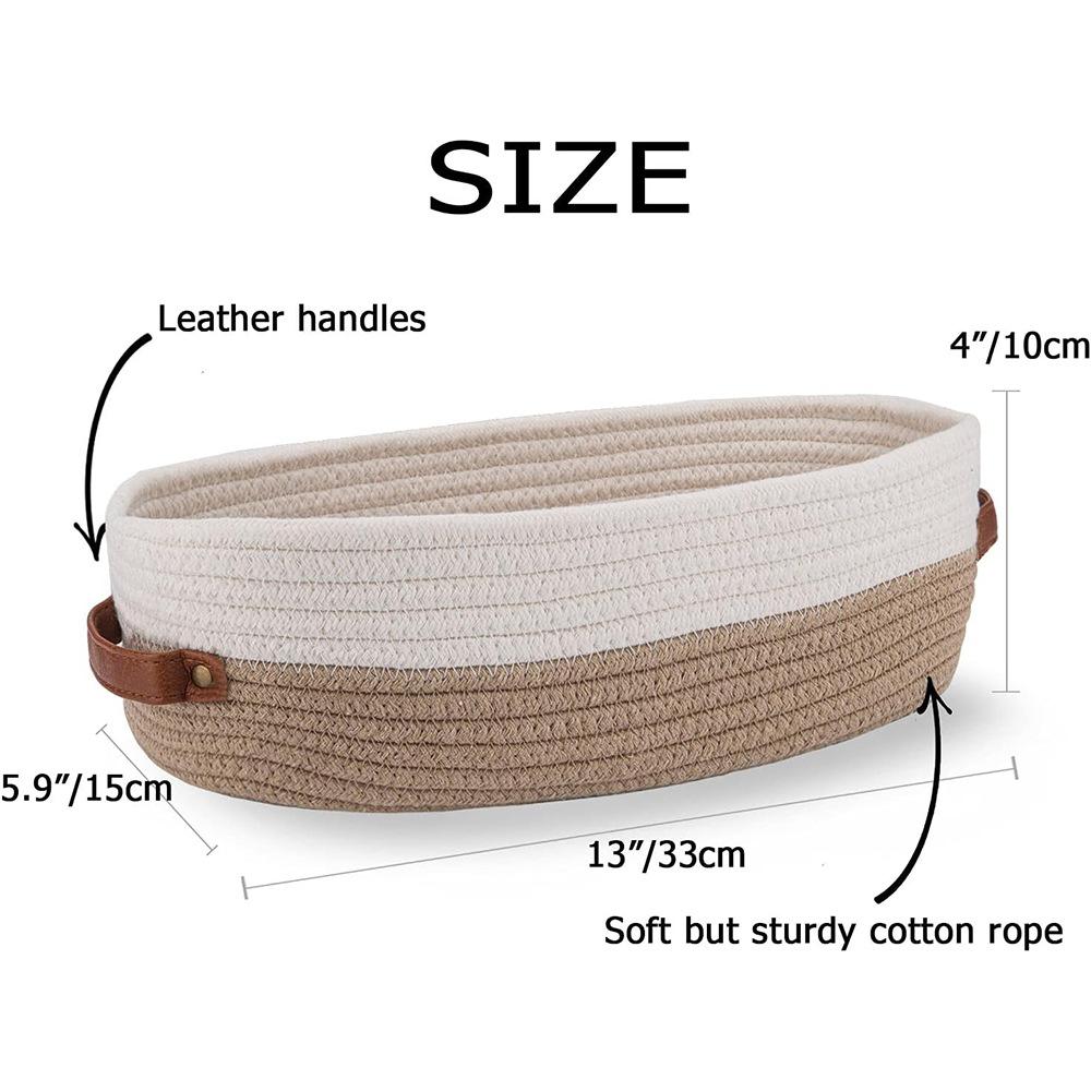 Ovaler gewebter Badezimmer-Aufbewahrungskorb, Multifunktionaler Schreibtisch-Organizer, Toilettenpapierhalter, Spielzeug-Aufbewahrungskorb