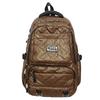 Fashionable Solid Color Embossed Texture Student Backpack For University Use