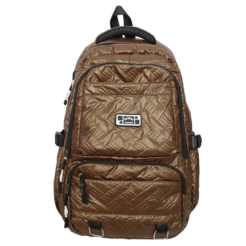 Fashionable Solid Color Embossed Texture Student Backpack For University Use