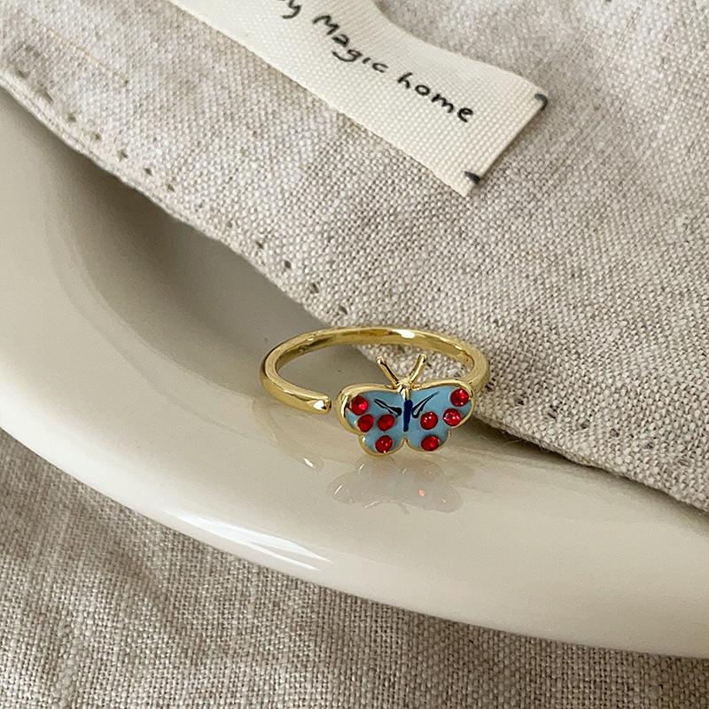 Exquisite Colorful Butterfly Open Ring Collection for Women: Unique, Fashionable, Versatile Finger Rings