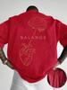 Maglietta da Palestra Divertente per Uomo e Donna Brain Balance Cotone Tee Streetwear Oversize Moda Estiva Larga Traspirante Trendy Top Sportivo