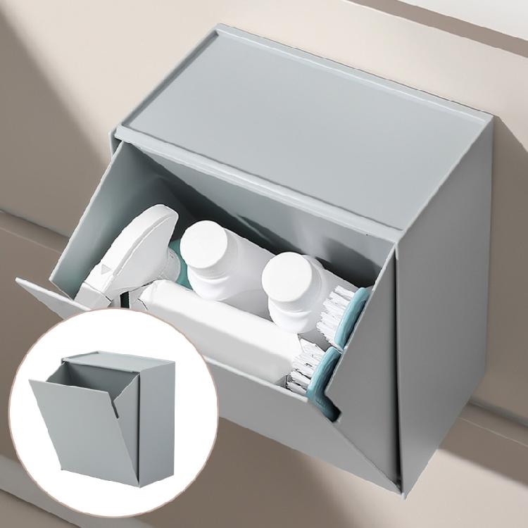 Robust Plastmaterial Väggmonterad Förvaringslåda med Stor Kapacitet Bekväm för Badrumstillbehör