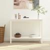 Console Table White 110x40x80 cm Solid Pine Wood